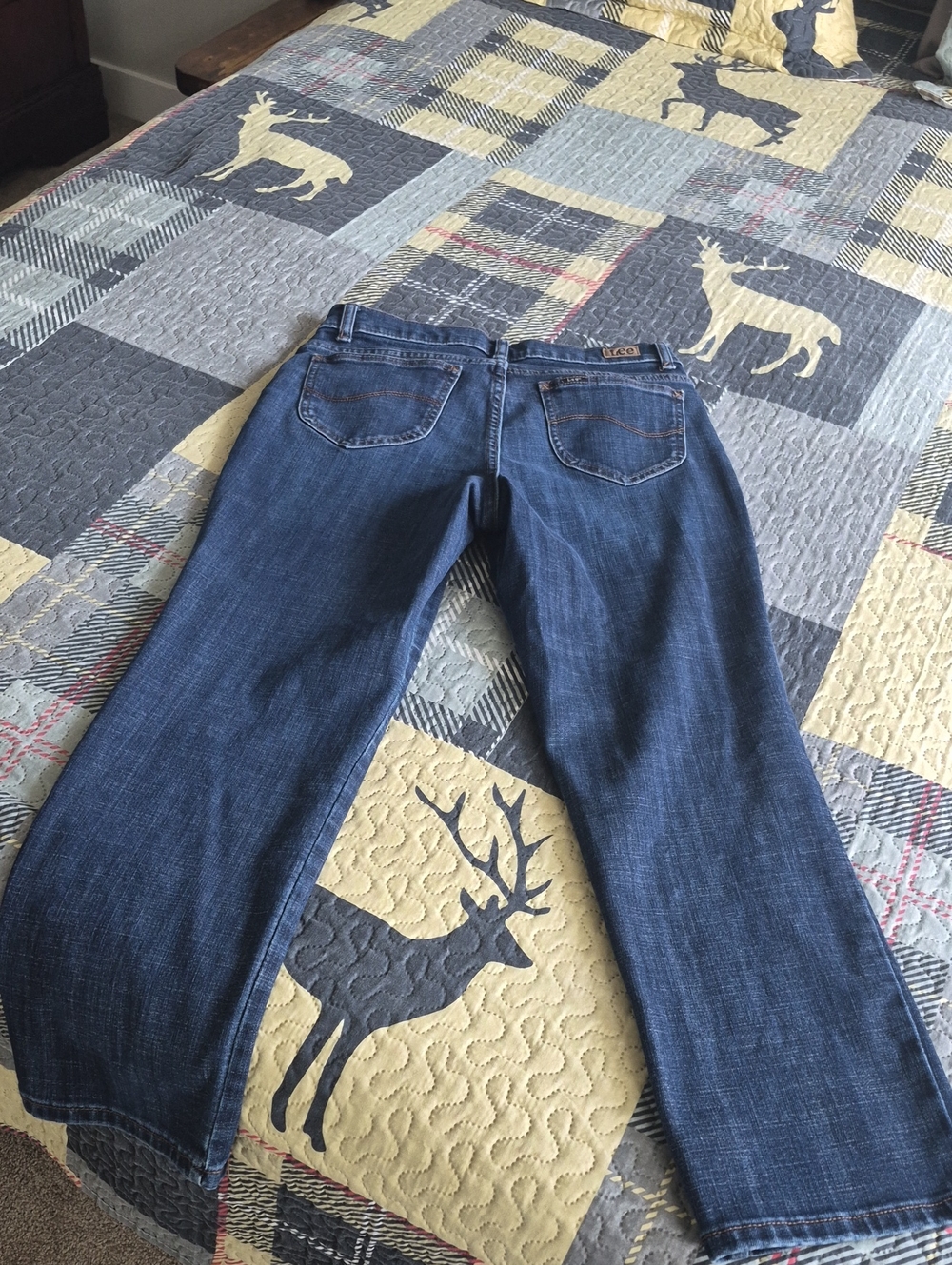 Lee Women's Straight Fit Jeans - Dark Blue - Size 6 - Petite